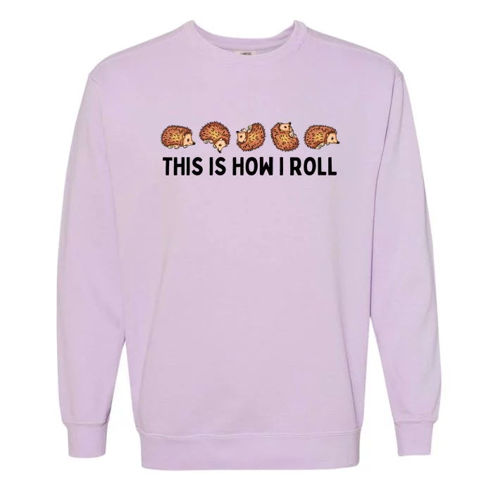 Cute Hedgehog Kids This Is How I Roll Hedgehog Garment-Dyed Sweatshirt