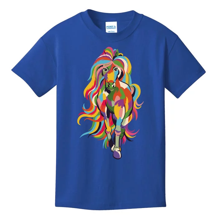 Colorful Horse Kentucky Horse Racing Derby Party Gift Kids T-Shirt