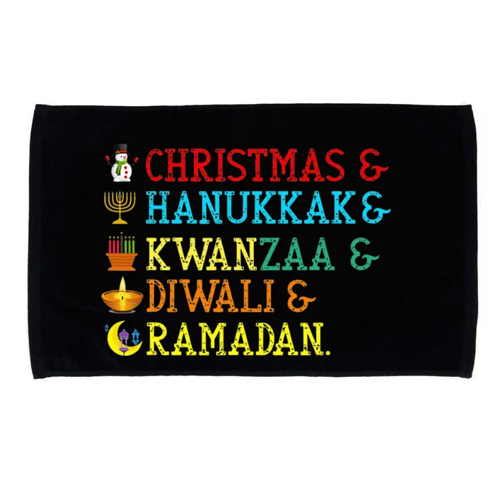 Christmas Hanukkah Kwanzaa Diwali Ramadan Microfiber Hand Towel