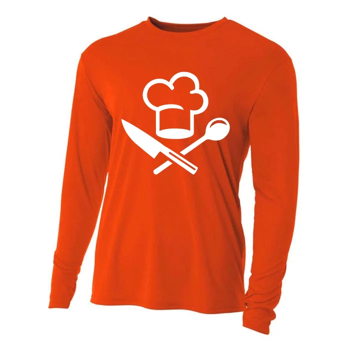 Chefs Hat Knife Funny Cooling Performance Long Sleeve Crew