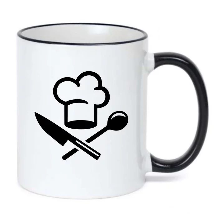 Chefs Hat Knife Funny Black Color Changing Mug