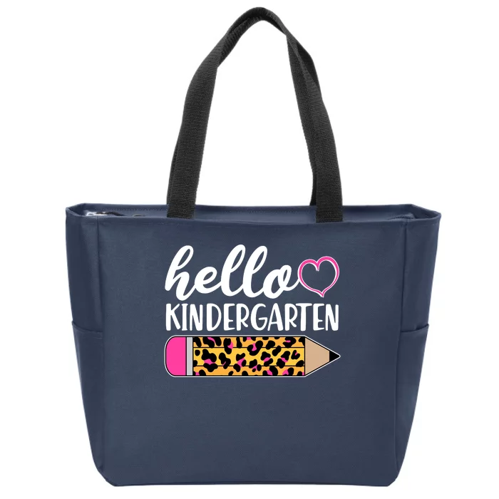 Cute Hello Kindergarten Zip Tote Bag