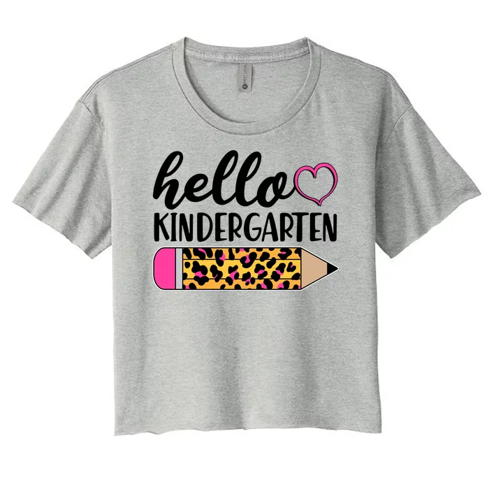 Cute Hello Kindergarten Women's Crop Top Tee