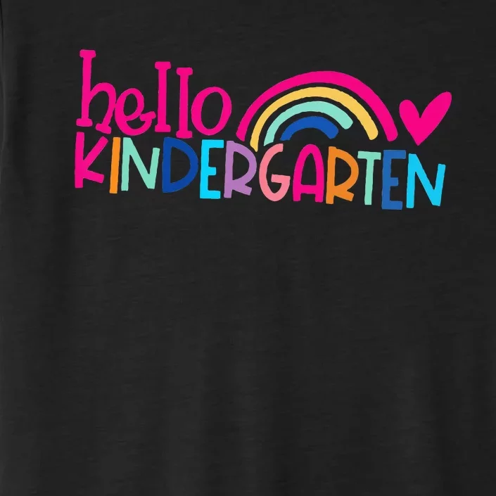 Cute Hello Kindergarten Rainbow heart Back to School ChromaSoft Performance T-Shirt