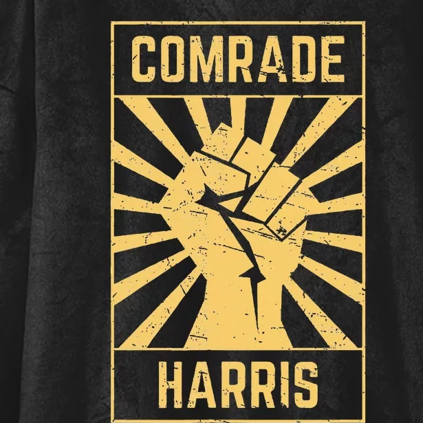 Comrade Harris Kamunism 2024 Communist Kamala Harris Hooded Wearable Blanket