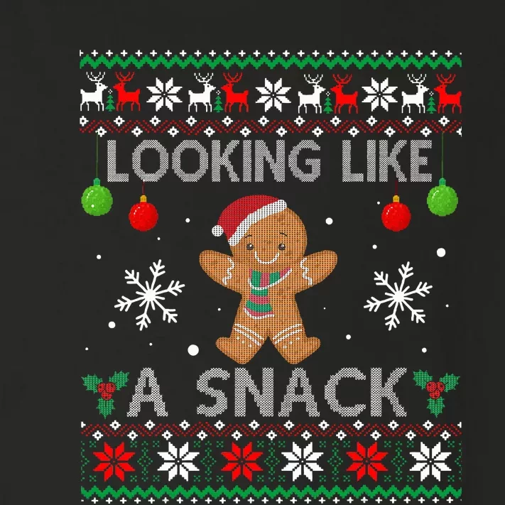 Chirstmas Holiday Looking Like A Snack Ugly Xmas Sweater Toddler Long Sleeve Shirt