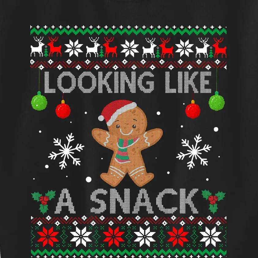 Chirstmas Holiday Looking Like A Snack Ugly Xmas Sweater Kids Sweatshirt