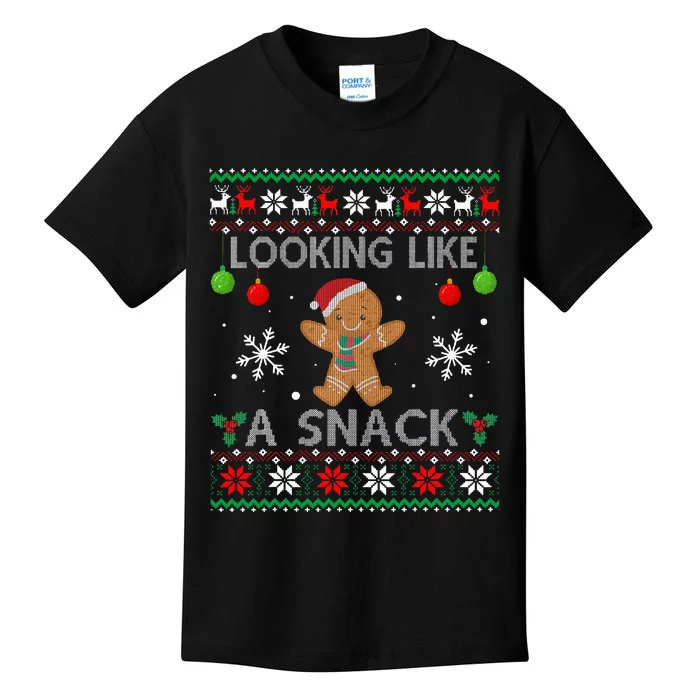 Chirstmas Holiday Looking Like A Snack Ugly Xmas Sweater Kids T-Shirt