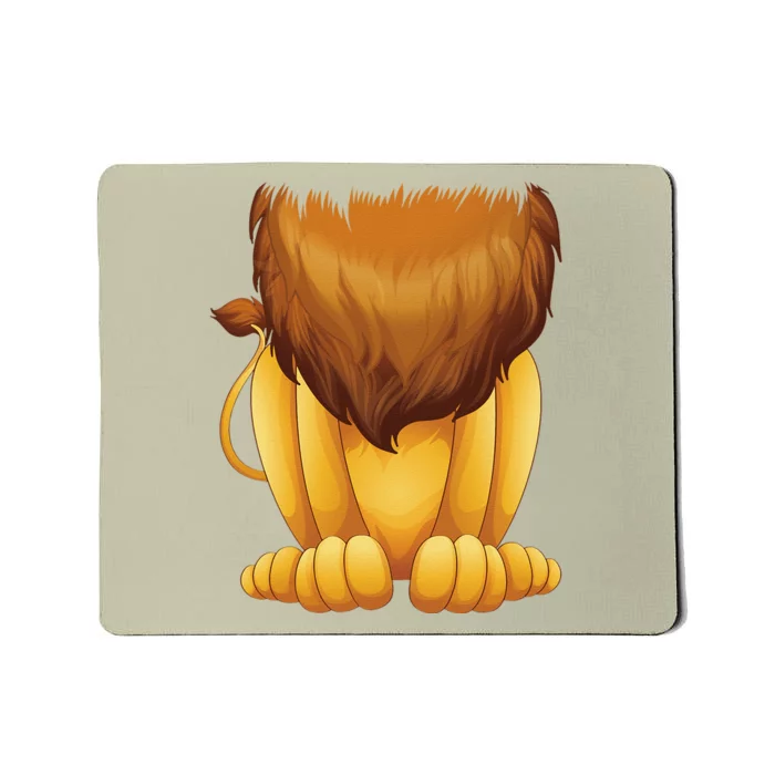 Cute Headless Lion Costume Halloween Funny Big Cat Mane Gift Mousepad