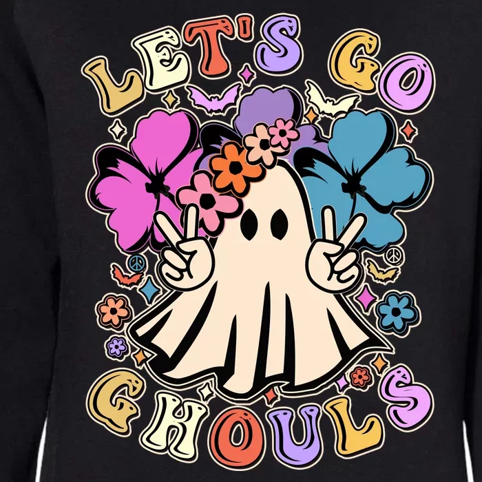 Cute Halloween Let's Go Ghouls Womens California Wash Sweatshirt