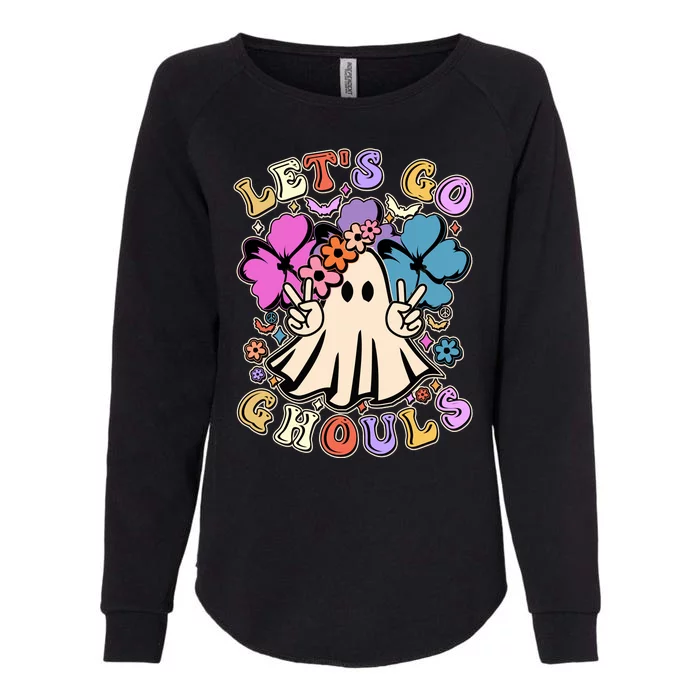 Cute Halloween Let's Go Ghouls Womens California Wash Sweatshirt