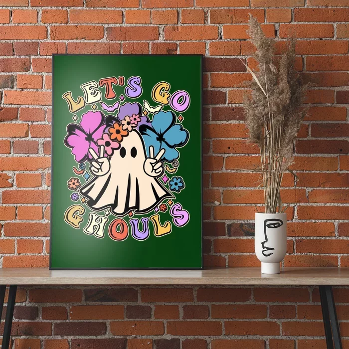 Cute Halloween Let's Go Ghouls Poster