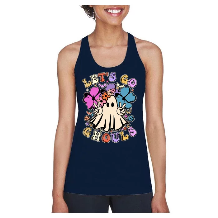 Cute Halloween Let's Go Ghouls Women's Racerback Tank