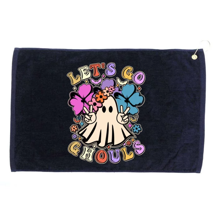 Cute Halloween Let's Go Ghouls Grommeted Golf Towel