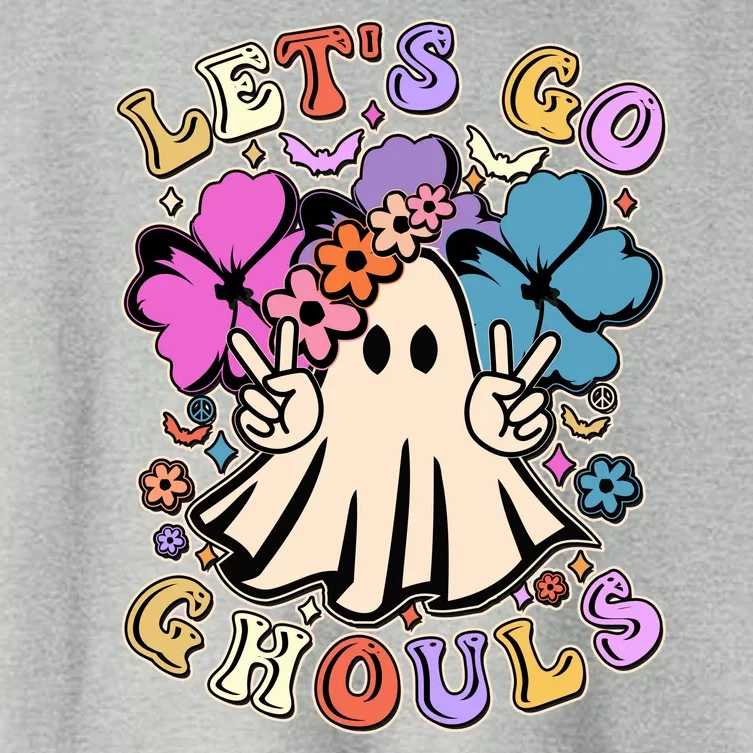 Cute Halloween Let's Go Ghouls Women's Crop Top Tee