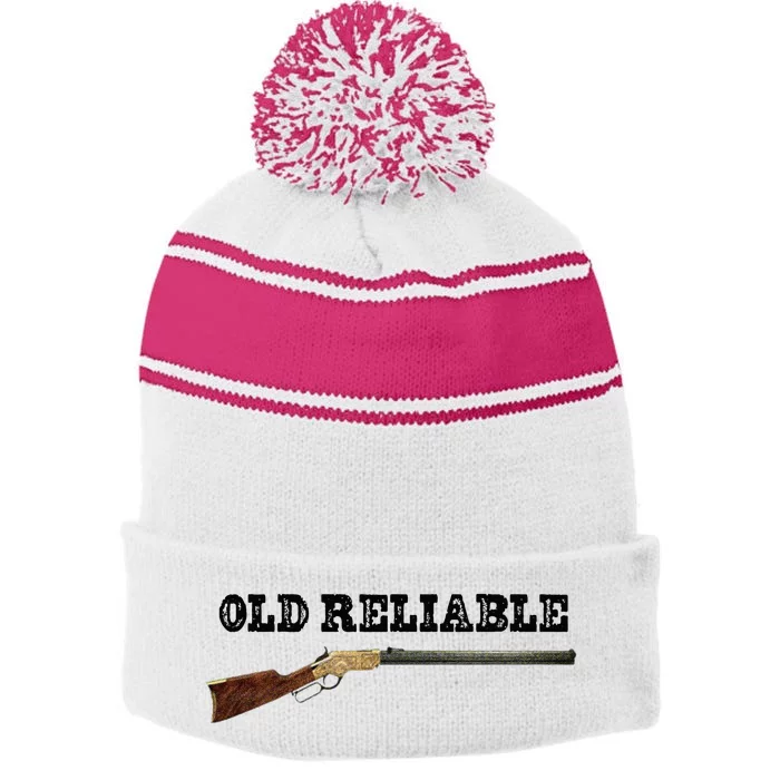 Classic Henry Lever Action Rifle Old Reliable Stripe Pom Pom Beanie