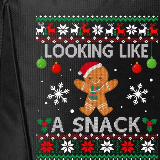 Chirstmas Holiday Looking Like A Snack Ugly Xmas Sweater Gift City Backpack