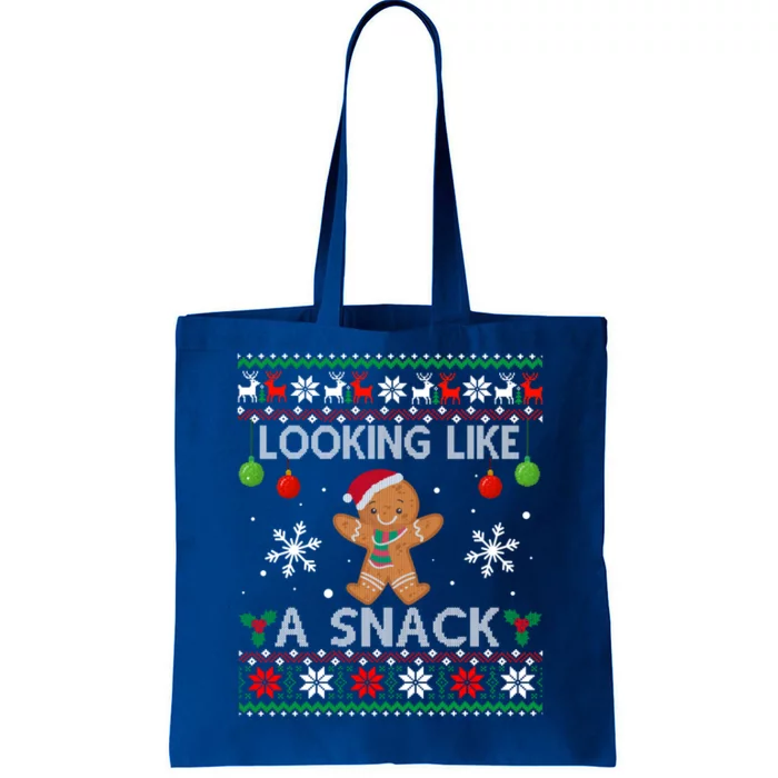 Chirstmas Holiday Looking Like A Snack Ugly Xmas Sweater Gift Tote Bag