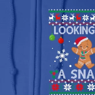 Chirstmas Holiday Looking Like A Snack Ugly Xmas Sweater Gift Full Zip Hoodie