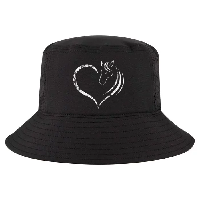 Cute Horse Lover Outfit Gift for  Horse and Heart Cool Comfort Performance Bucket Hat