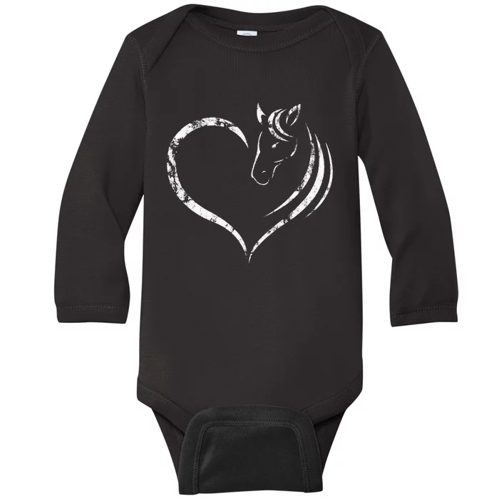 Cute Horse Lover Gift for  Horse Baby Long Sleeve Bodysuit