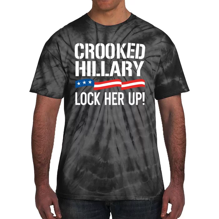 Crooked Hillary Lock Her Up Tie-Dye T-Shirt