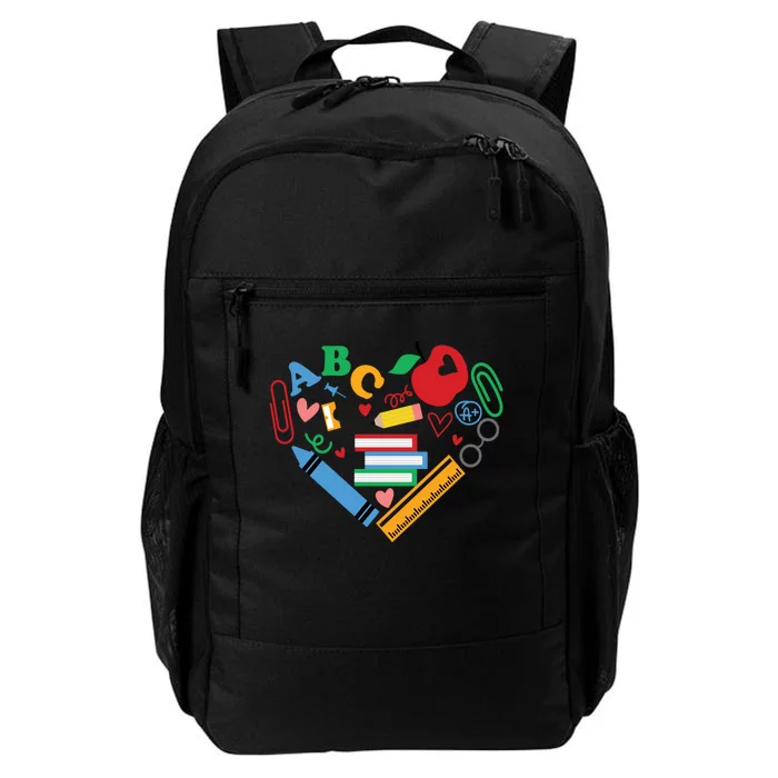 Cute Heart Love Back To School Supplies Daily Commute Backpack