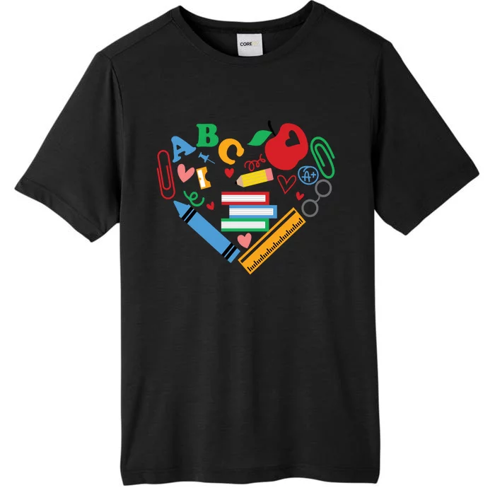 Cute Heart Love Back To School Supplies ChromaSoft Performance T-Shirt