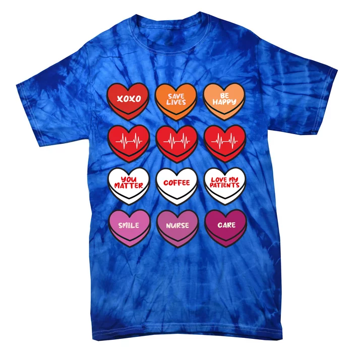 Candy Heart Lesbian Lgbtq Pride Cute Nursing Nurse Gift Tie-Dye T-Shirt