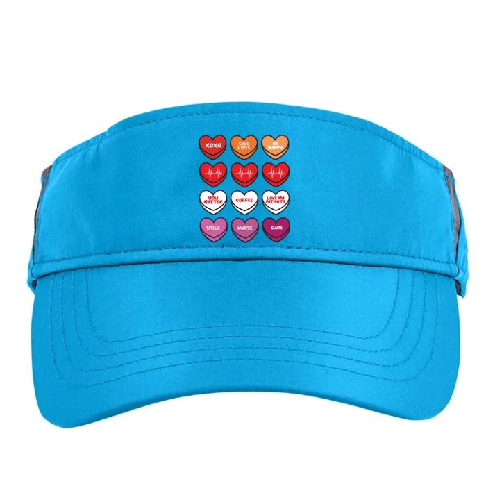 Candy Heart Lesbian Lgbtq Pride Cute Nursing Nurse Gift Adult Drive Performance Visor