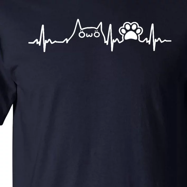 Cat Heartbeat Love Cats Funny Cat Lover, Cat Dad, Cat Mom Tall T-Shirt