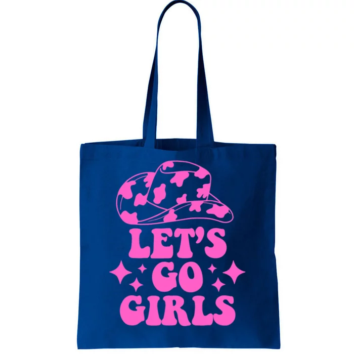 Cowboy Hat Let's Go Girls Western Cowgirls Tote Bag