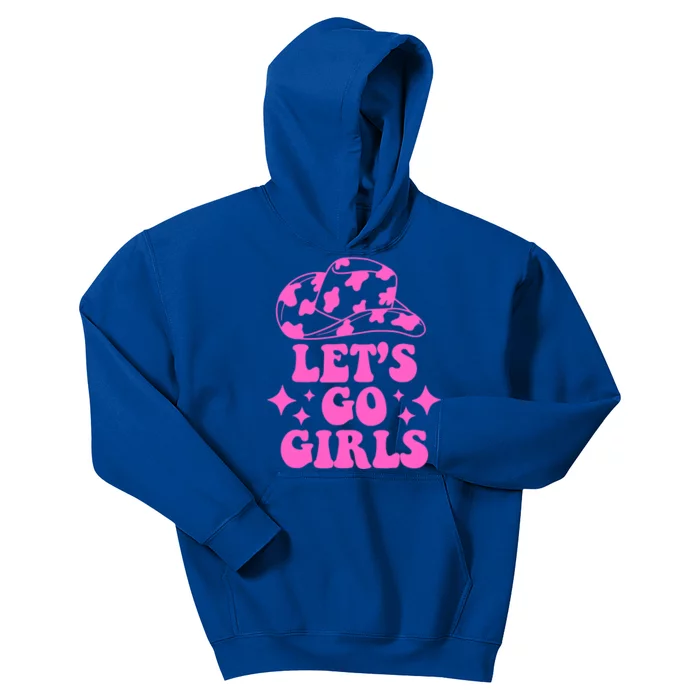 Cowboy Hat Let's Go Girls Western Cowgirls Kids Hoodie