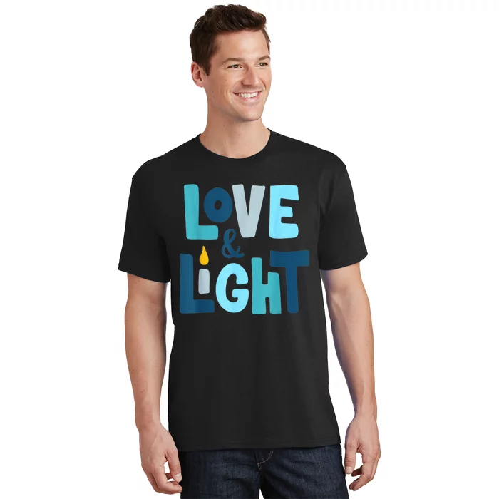 Christmas Hanukkah Love And Light Chanukah Jewish T-Shirt