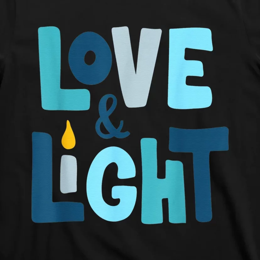 Christmas Hanukkah Love And Light Chanukah Jewish T-Shirt