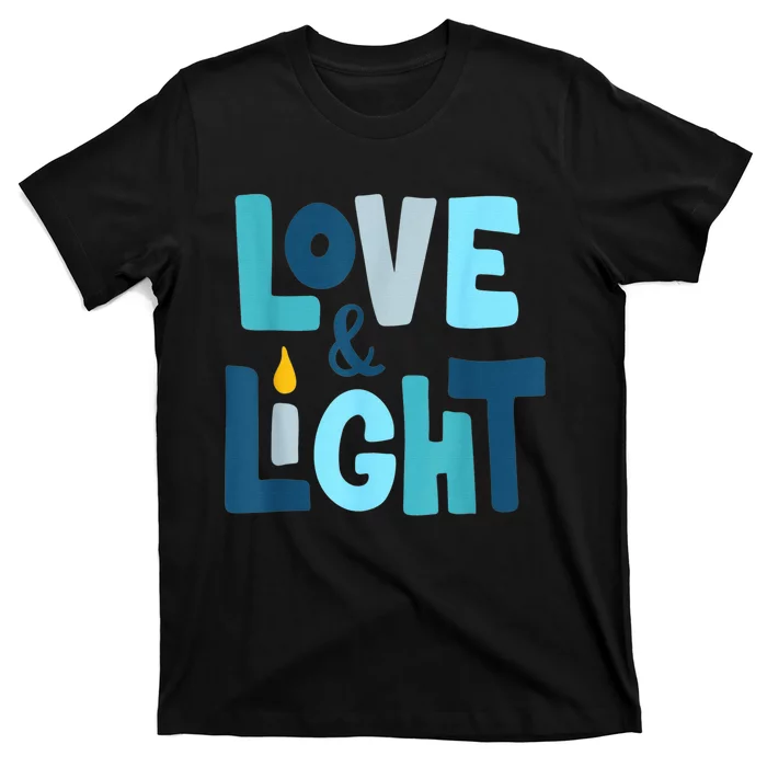 Christmas Hanukkah Love And Light Chanukah Jewish T-Shirt