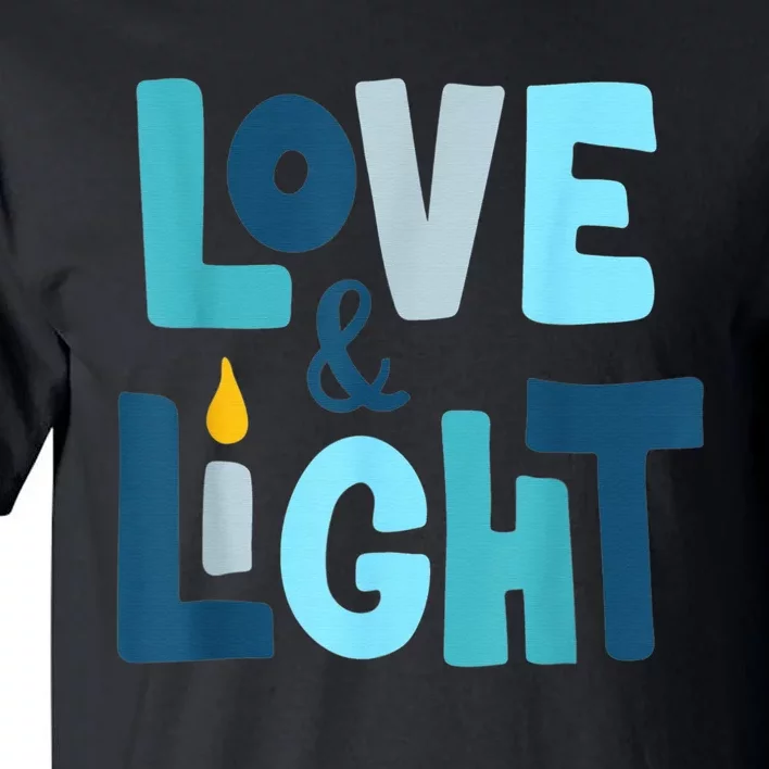 Christmas Hanukkah Love And Light Chanukah Jewish Tall T-Shirt