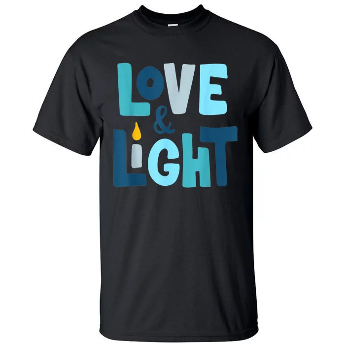 Christmas Hanukkah Love And Light Chanukah Jewish Tall T-Shirt