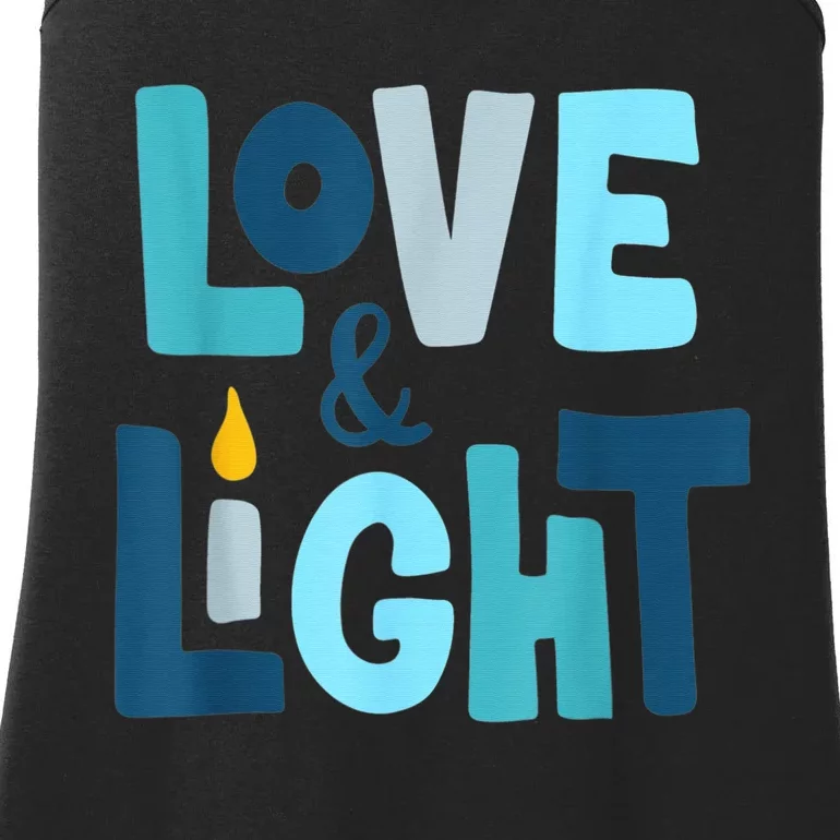 Christmas Hanukkah Love And Light Chanukah Jewish Ladies Essential Tank