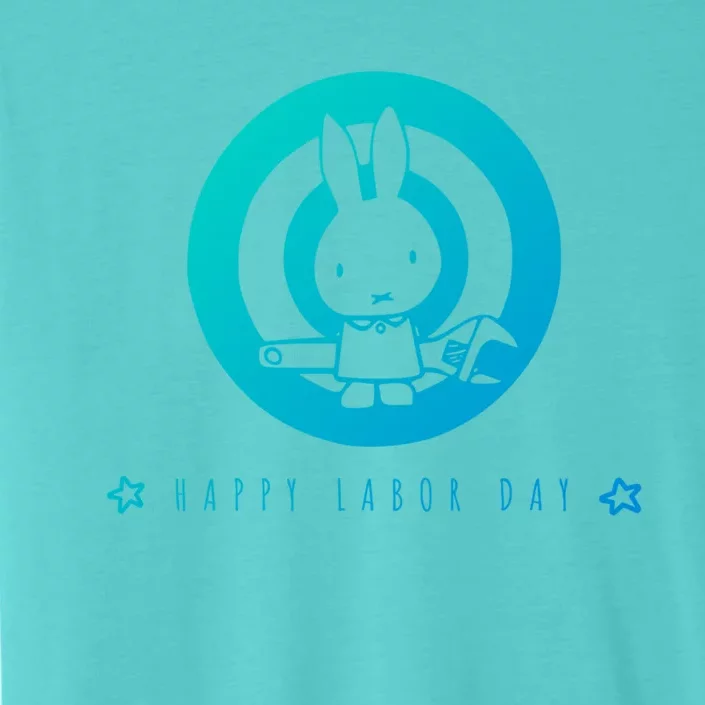 Cute Happy Labor Day Bunny Rabbit Holding Wrench Great Gift ChromaSoft Performance T-Shirt