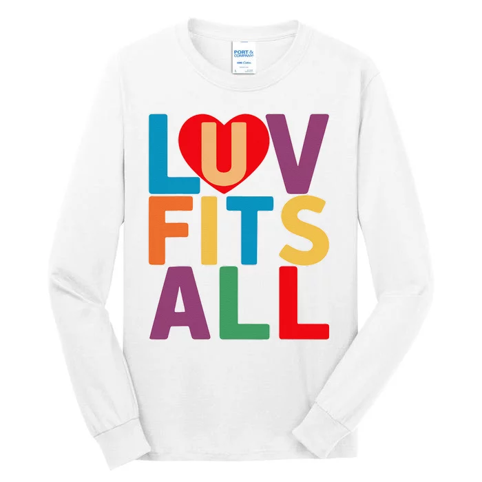 Colorful Heart Luv Fits All Tall Long Sleeve T-Shirt