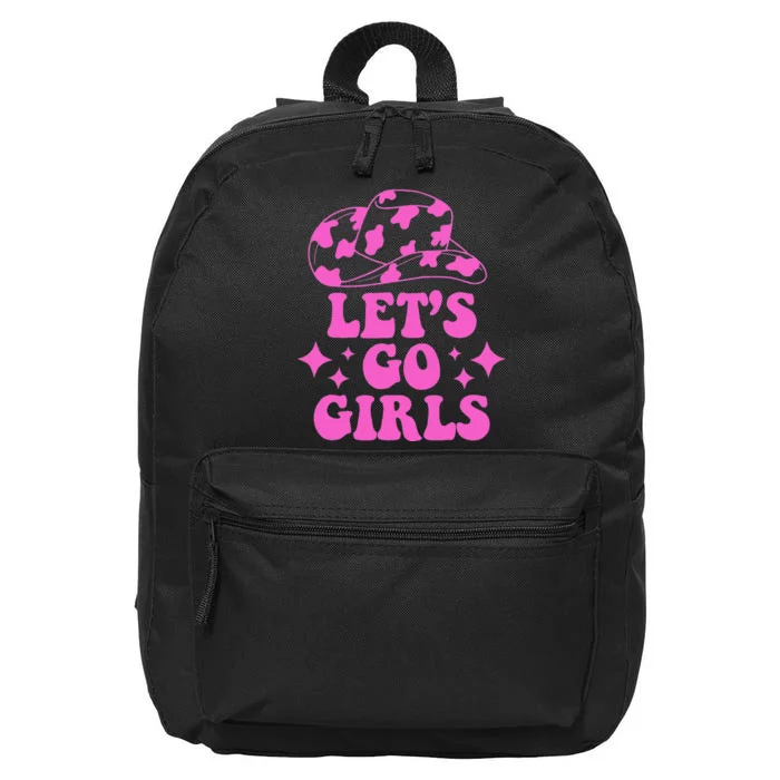 Cow Hat Let's Go Western Cowgirls 16 in Basic Backpack