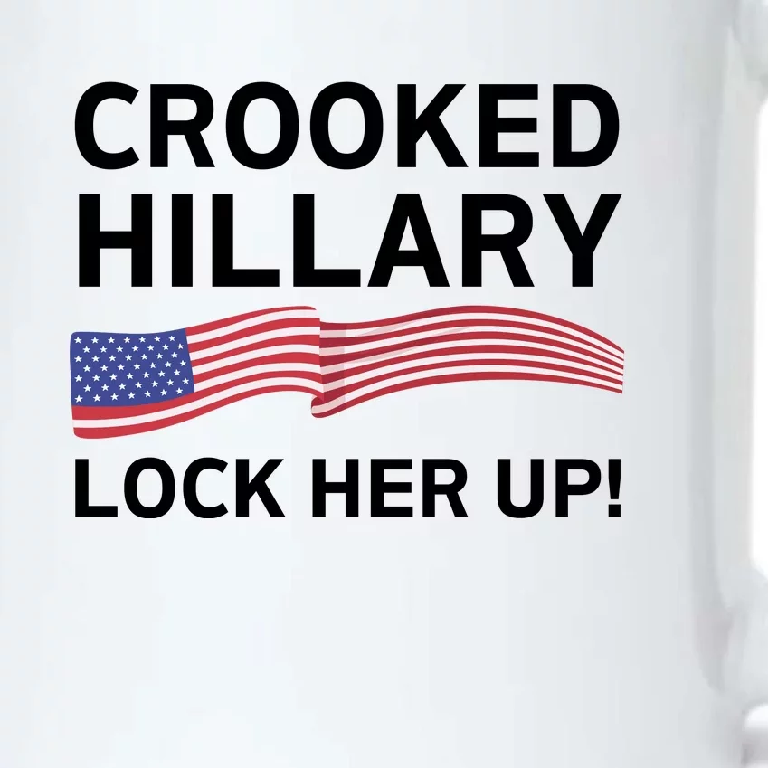 Crooked Hillary Lock Her Up Black Color Changing Mug