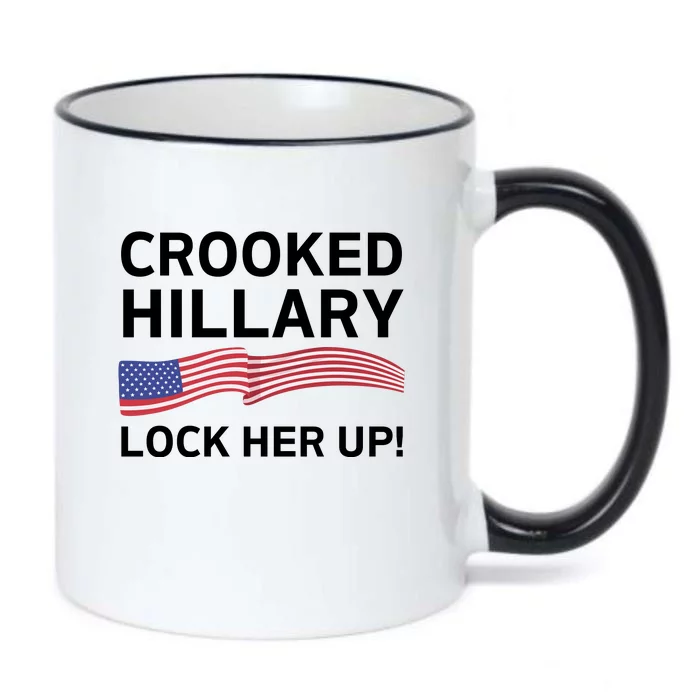 Crooked Hillary Lock Her Up Black Color Changing Mug