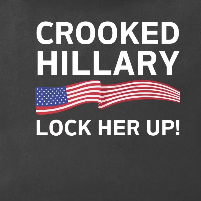 Crooked Hillary Lock Her Up Zip Tote Bag