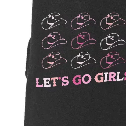 Cow Hat Lets Go Western Cowgirls Pink Doggie 3-End Fleece Hoodie