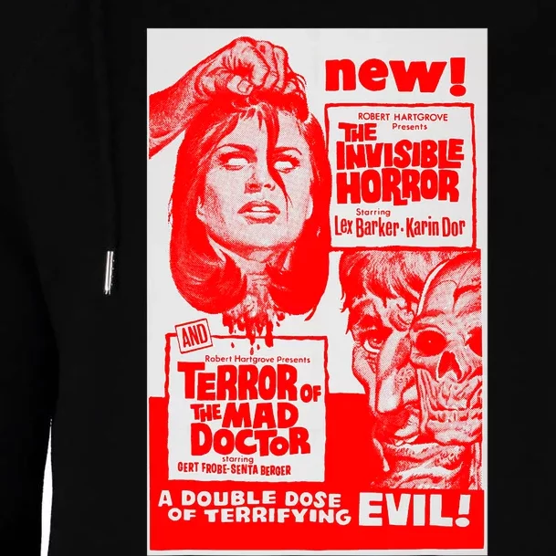 Classic Halloween Monster Poster Horror Movie Womens Funnel Neck Pullover Hood