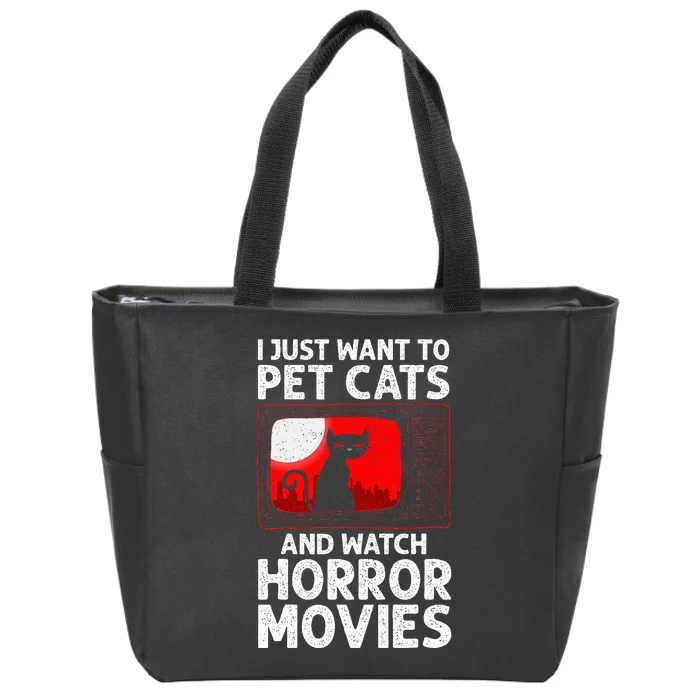 Cute Horror Movie Design For Women Horror Movie Lover Zip Tote Bag