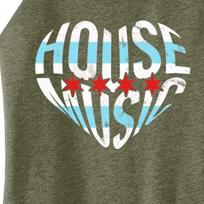 Chicago House Music I Love House Music DJ Women’s Perfect Tri Rocker Tank