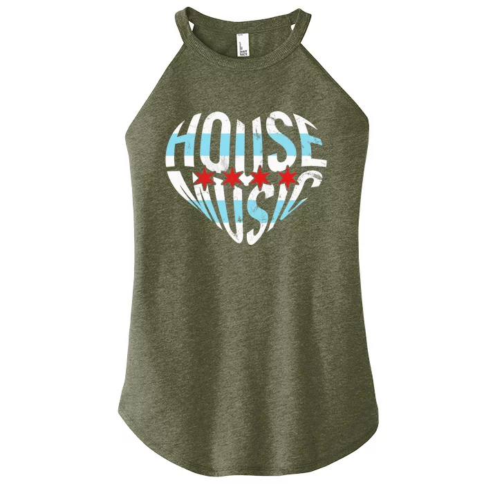 Chicago House Music I Love House Music DJ Women’s Perfect Tri Rocker Tank